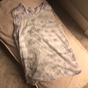 Barre3 tie dye tank not long but not crop size S